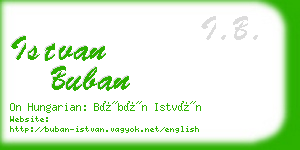 istvan buban business card